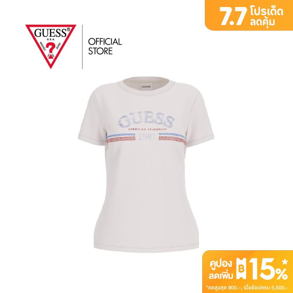 GUESS WOMEN เสื้อยืด รุ่น V6RI16I3Z14 สีเบจ