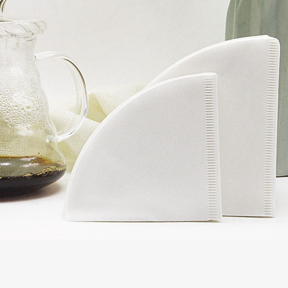 Generic Coffee Filter 50PCS กรวยรูปร่างกรองกระดาษ 5.5 x 3.9in ตัวกรอง Pour Over พร้อมเยื่อไม้บริสุทธ