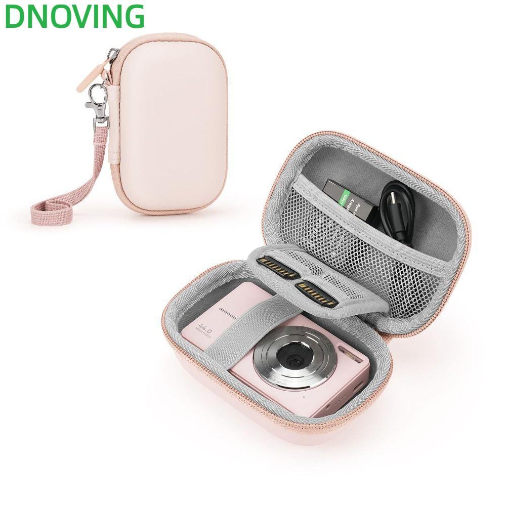 DNOVING กล้องเก็บ,กันกระแทก Plush Padding กระเป๋าเดินทาง,แบบพกพา EVA Shell กันน้ําน่ารัก SD Card Sto