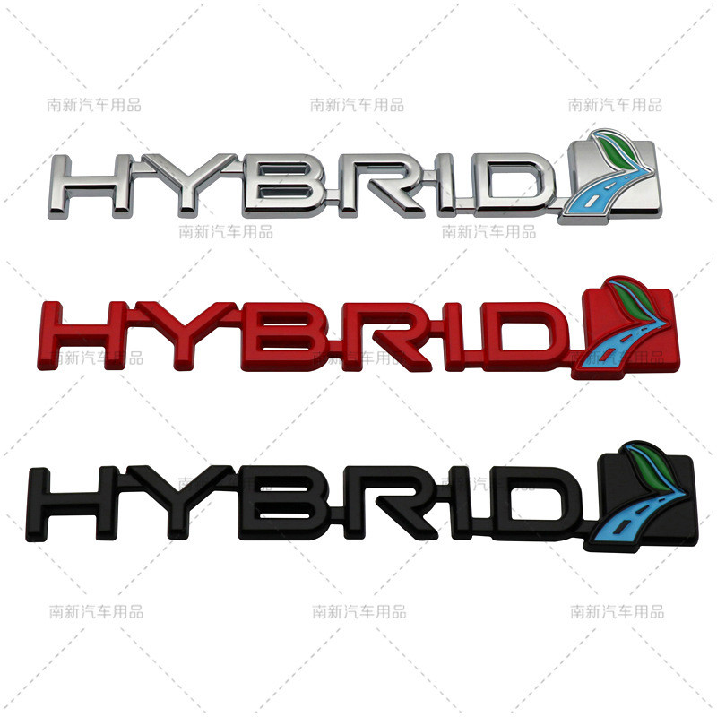 3D โลหะ HYBRID Badge Emblem สําหรับ Toyota RAV4 Mark X HYBRID รถด้านหลังด้านข้าง Fender การปรับเปลี่