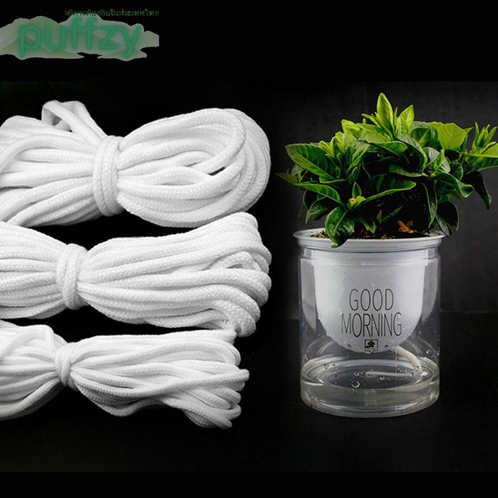 PUFFZY Hydroponic Self Wick, 4/5/6/8 มม.หยดชลประทานเชือกฝ้ายดูดซับ,ระบบสร้างสรรค์ล้างทําความสะอาดได้ใช้งานง่ายอุปกรณ์สวนรดน้ํา Wick สายไฟสําหรับพืช