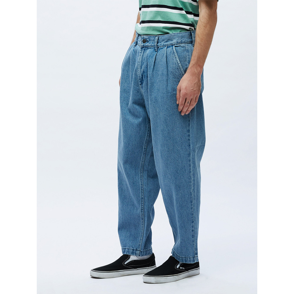 Jeven StorageWoo Obey Fubar Pleated Denim Pant 水洗宽松直筒仔裤