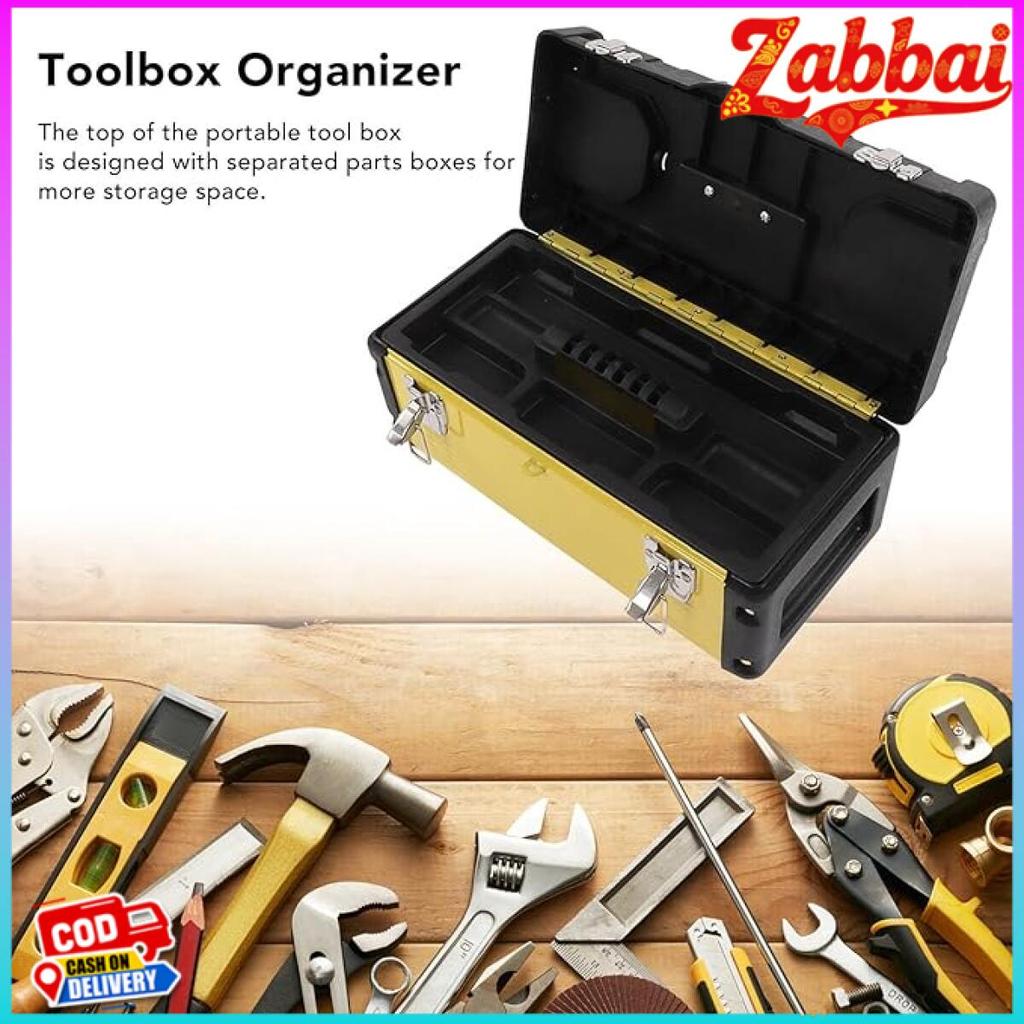 Zabbai  กล่องเครื่องมือ เหล็ก 14 นิ้ว รุ่น MP14( Metal Tool Box ) กล่องเครื่องมือช่าง ที่เก็บเครื่องมือ