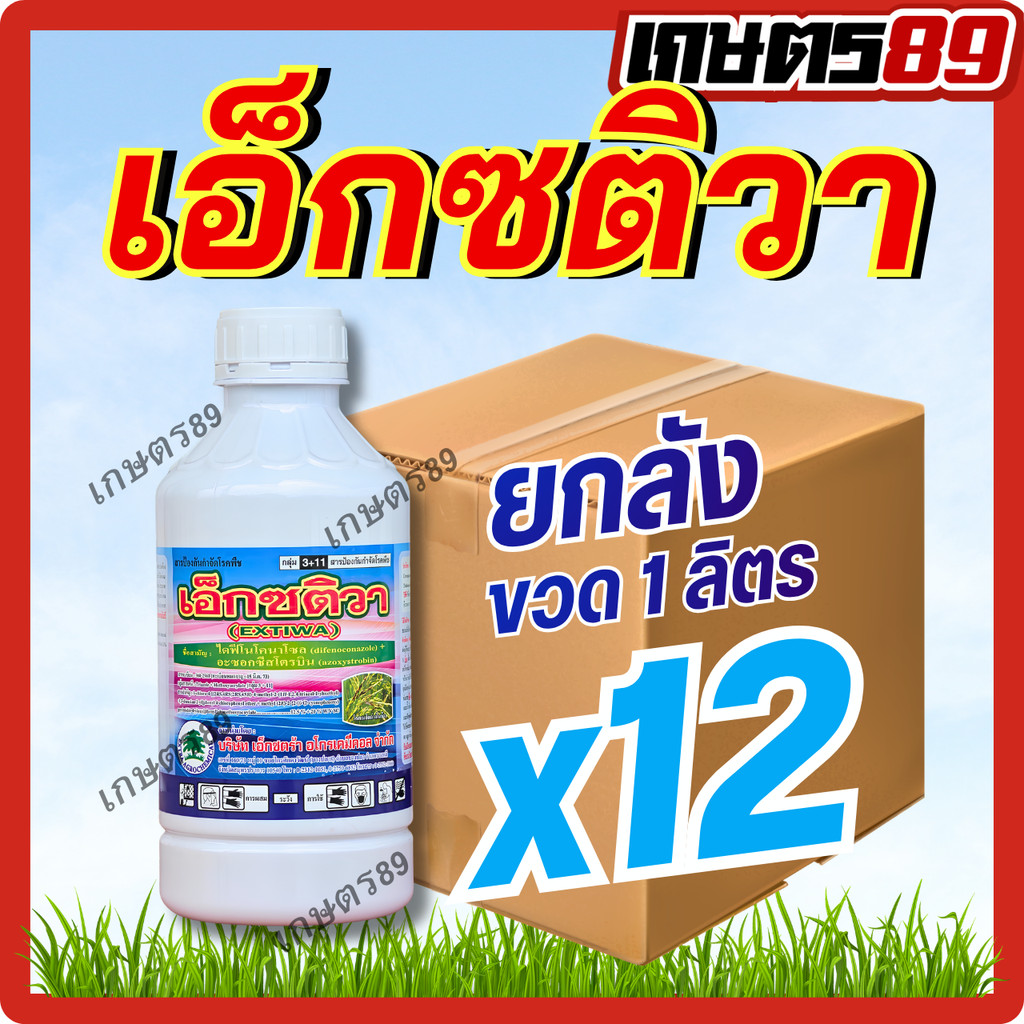 ยกลัง! เอ็กซติวา (ไดฟีโนโคนาโซล+อะซอกซีสโตรบิน) สารเดียวกับออติวา ป้องกันกำจัด เชื้อรา ใบจุด แอนแทรคโนส ยกลัง12ขวด