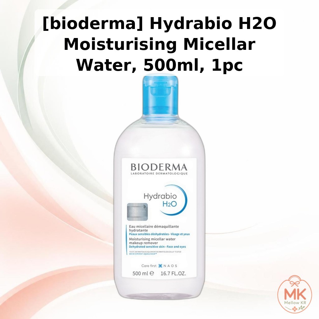 [bioderma] Hydrabio H2O Moisturising Micellar Water, 500ml, 1pc / Korean Micellar Water / Makeup Rem