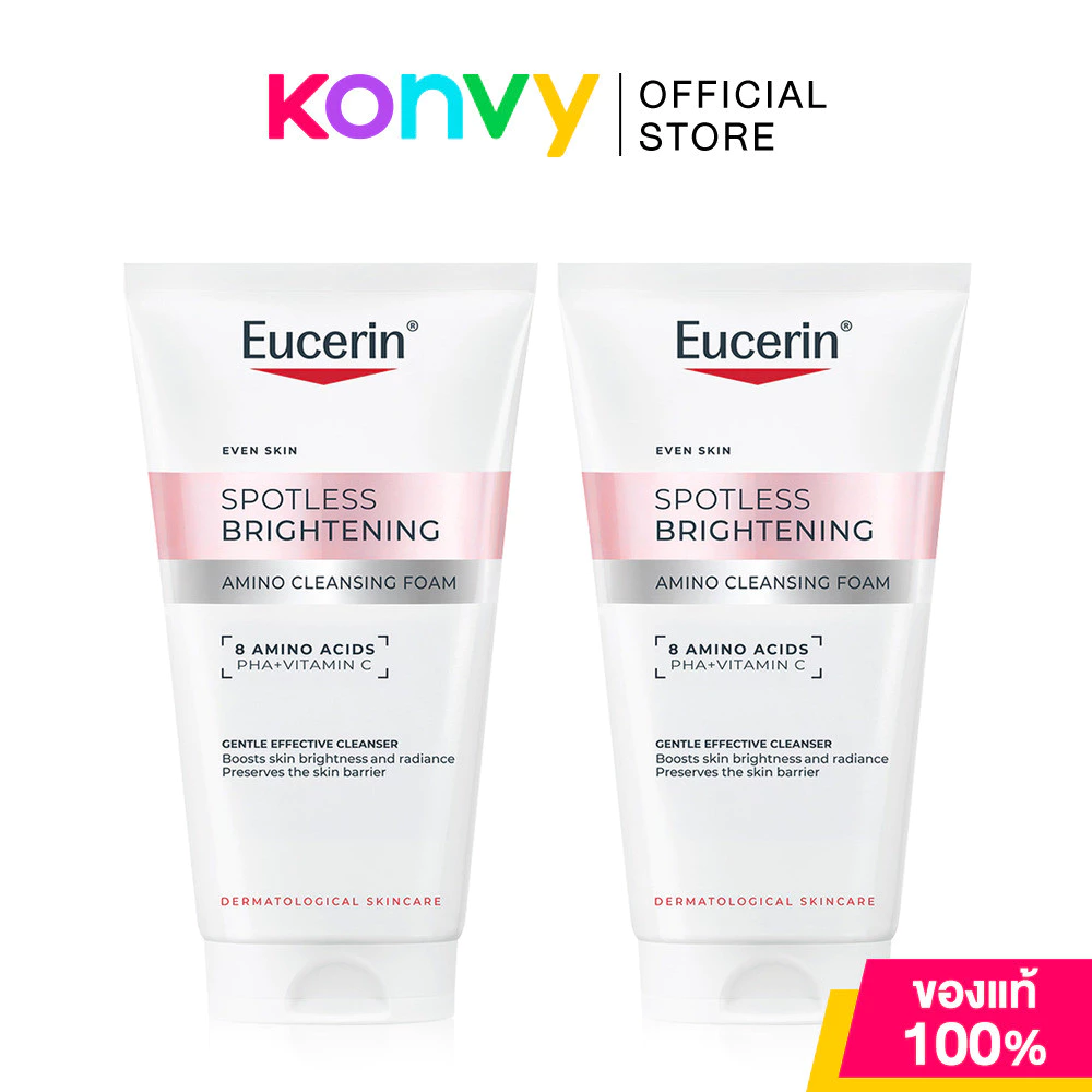 Eucerin Spotless Brightening Amino Cleansing Foam [150g x 2pcs] โฟมล้างหน้าสูตรอ่อนโยน ยูเซอริน.