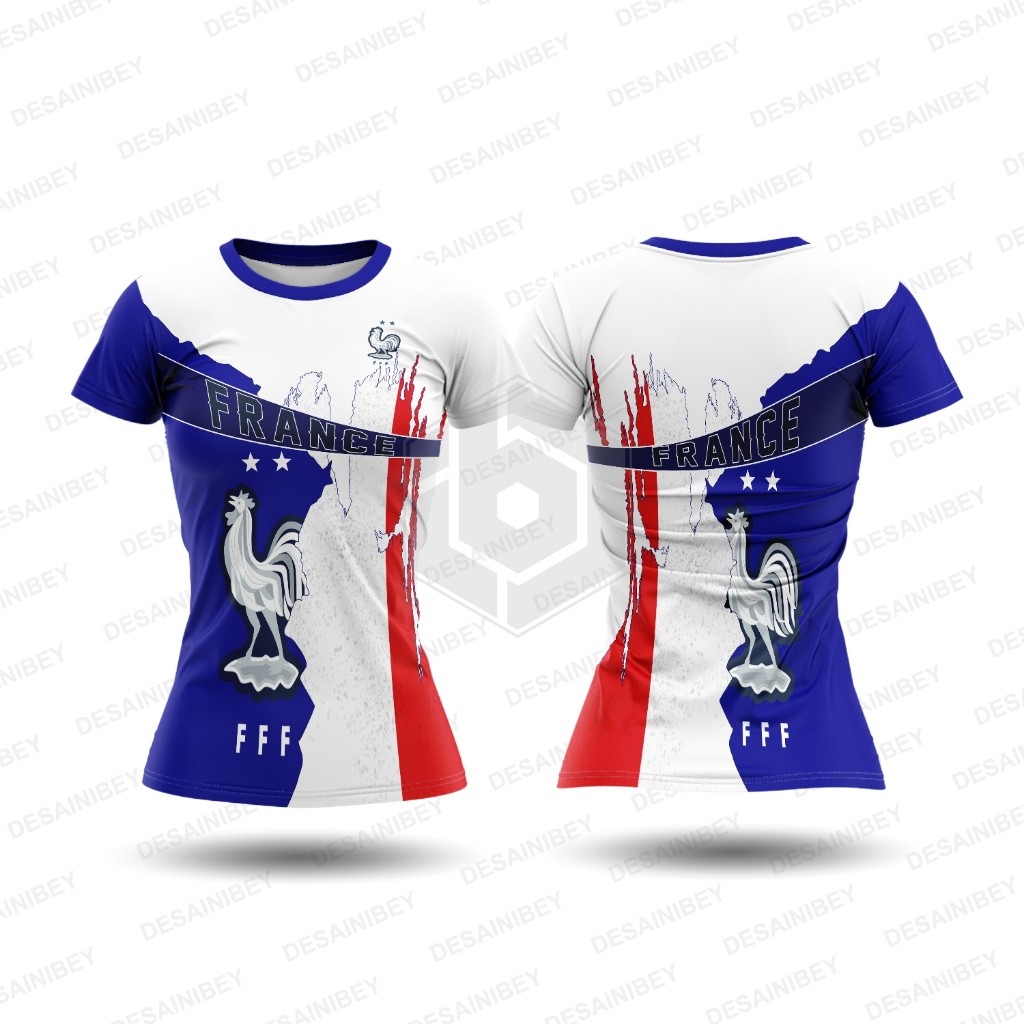 France World Cup JerseyWomen France Fullprint Jersey/ Art-01