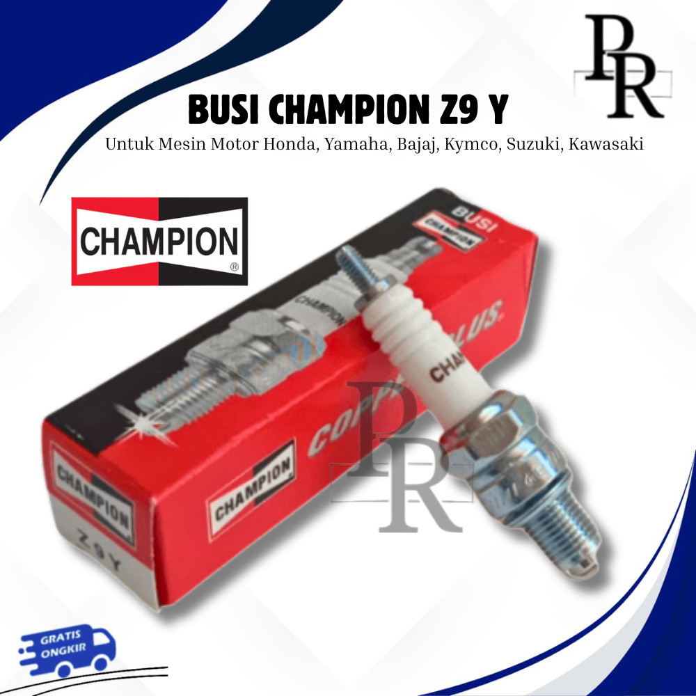 CHAMPION Z9Y MOTORCYCLE SPARK PLUG ของแท้ 100% สําหรับ HONDA YAMAHA, REVO, MIO, KAWASAKI, ETC. รถจัก