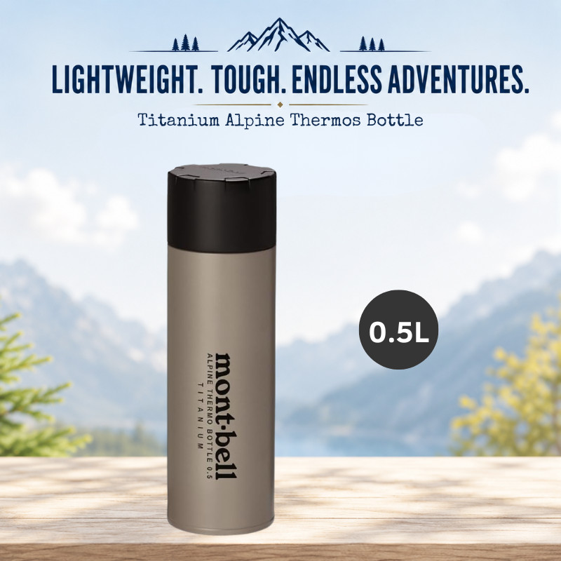 Montbell Titanium Domestic Authentic Water Bottle Alpine Thermo Bottle 0.5L 1134164 TITAN