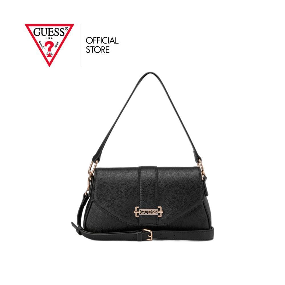 GUESS กระเป๋า รุ่น PA213220 ERIKA FLAP CROSSBODY สีดำ