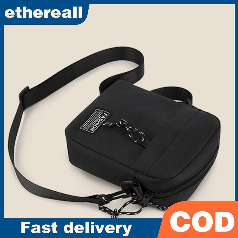 ETH Mens Small Bag กระเป๋าสะพายอินเทรนด์ Diagonal Bapa Chest Bag น้ําหนักเบา Boy Mini Casual Bag โทรศัพท์มือถือเอว Pa TH
