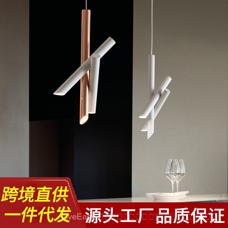 Nordic minimalist designer long pendant light, post-modern villa, homestay, clothing store, coffee s