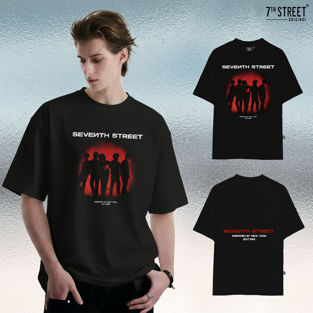 7ᵗʰ Street Oversize90s Cotton100% Com(No.20) ทรงคอฟิต ผ้านุ่ม เบา ใส่สบายที่สามารถสวมใส่ได้ทุกวัน รุ
