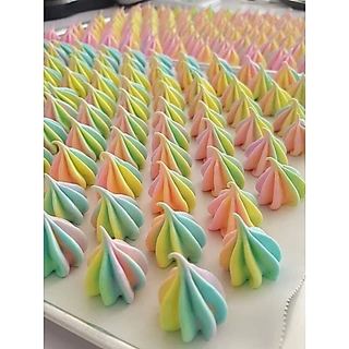 🍭 เมอแรงค์สายรุ้ง 🍭 โฮมเมดพรีเมียม | แต่งหน้าเค้ก เบเกอรี่