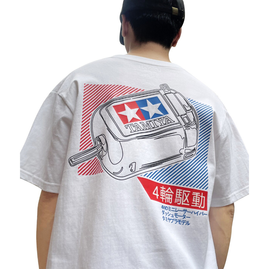 เสื้อยืดลาย TAMIYA 4WD สไตล์JDM ผ้าฝ้ายแท้ คอกลม แขนสั้น ยูนิเซ็กซ์ ไซส์ S-5XL