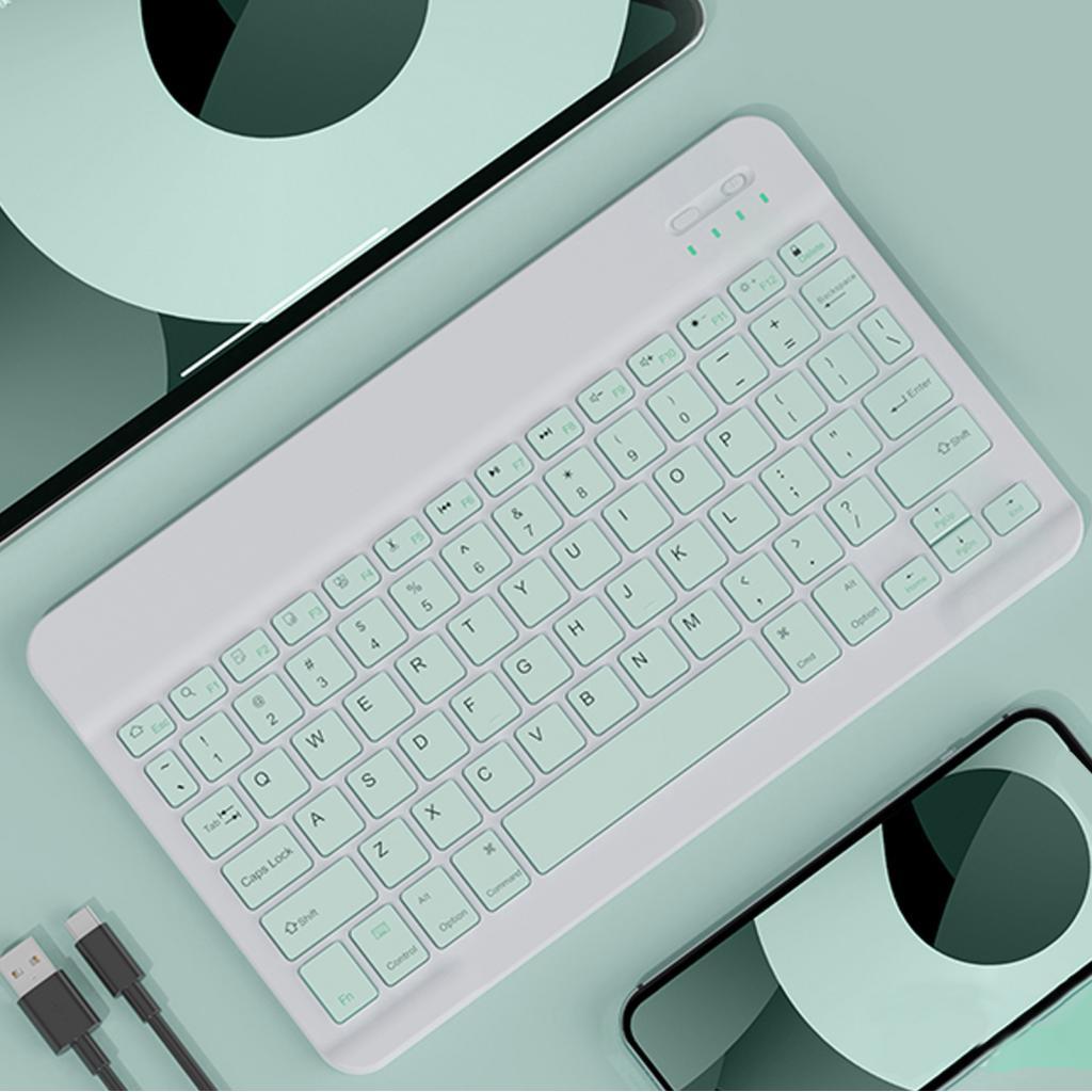 DAUZ คีย์บอร์ดแท็บเล็ตไร้สาย QWERTY Layout Easy Connection Auto Sleep ชาร์จสําหรับ 9th 8th 7th (Sky 