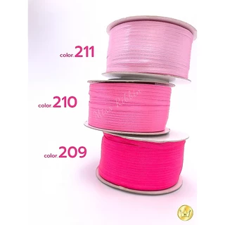 Missribbinริบบิ้นซาติน 3มม 120หลา (สี1/2) ริบบิ้นคุณภาพดี ไม่บาง ปลายไม่รุ่ยง่าย