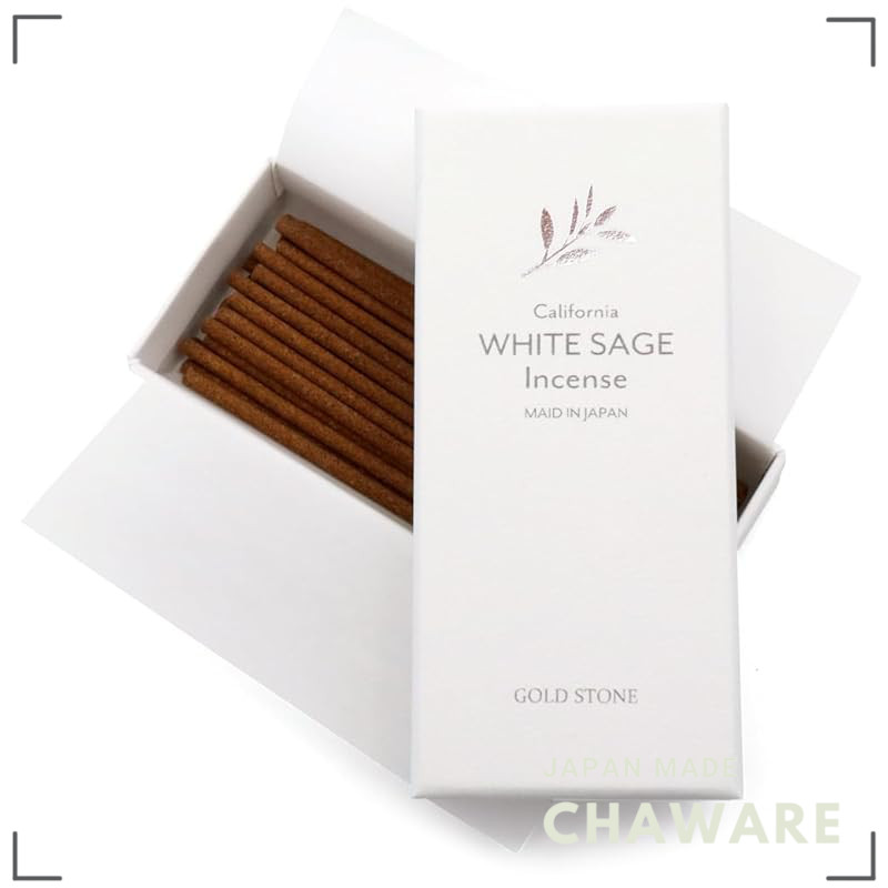 White Sage Smudging Incense Sticks 30-Pack – 100% Natural Japanese-Made Starter Kit with Incense Hol