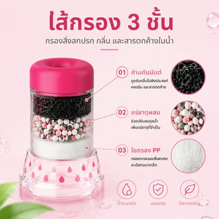 พร้อมส่งหัวต่อก๊อกน้ำ ก๊อกกรองน้ำ การกรองหลายชั้น หัวต่อกันน้ำกระเด็น เหมาะสำหรับใช้ในหอพักนักศึกษา วัตถุประสงค์ทั่วไป