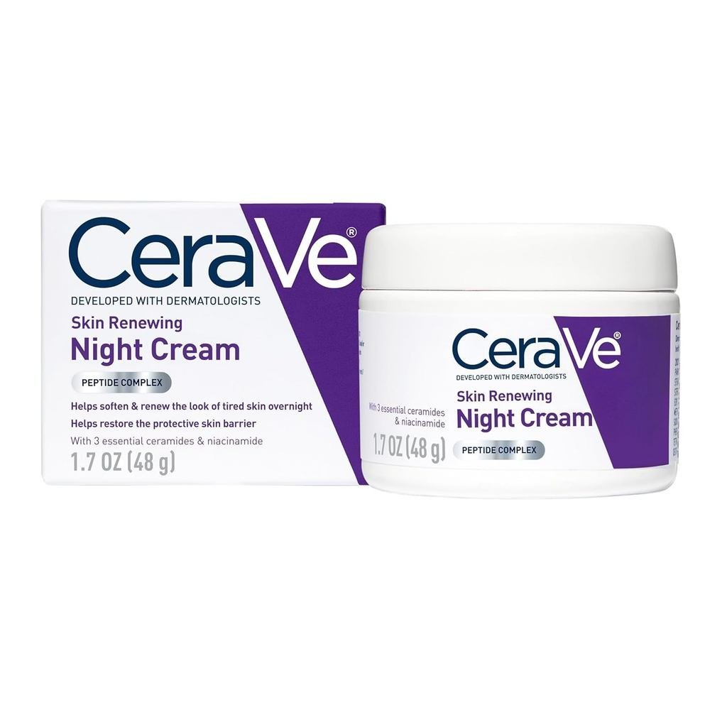 CeraVeRenewingNight,PeptideComplex,HyaluronicAcid&CeramideMoisturizerforFace,1.7Ounce