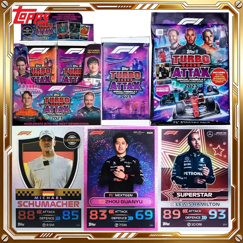 2023 Topps Turbo Attax Formula 1 F1 Racing Card Mystery Box ของแท้ Trading Cards เกมของเล่นวันหยุดขอ