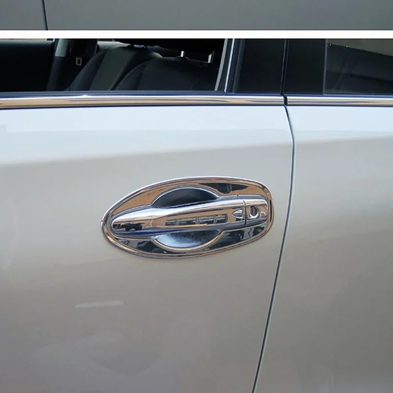 โครเมียมจัดแต่งทรงผมสําหรับ Nissan X-Trail T32 Rogue 2014-2020 Chrome ภายนอกประตูฝาครอบ Moulding ประ