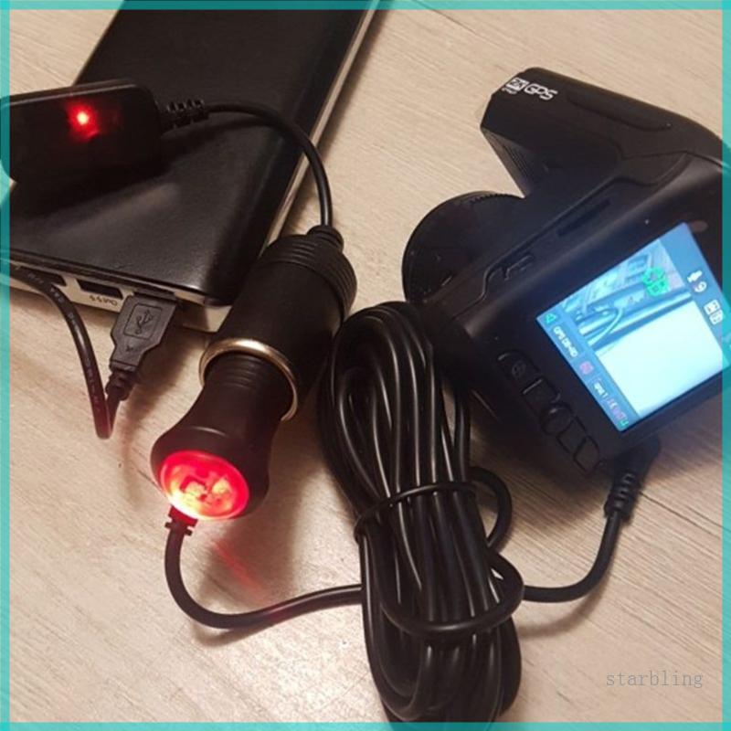 Star 5V 2A USB ถึง 12V ไฟแช็กซ็อกเก็ต USB ไฟแช็กชายกับหญิง