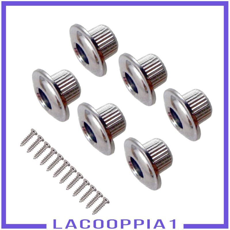 [Lacooppia1] 6Pc Guitar Original Bushing Nut Guitar Tuner Nut Electric Guitar Part Silver