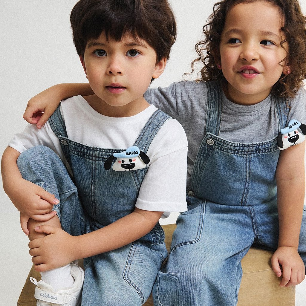 [Pomelo] ชุดเอี๊ยมยีนส์เด็ก / Kids Denim Overalls