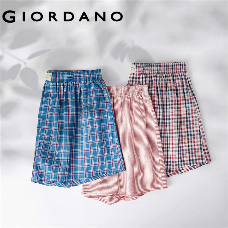 GIORDANO MEN 3-Pack 100% cotton contrasting boxers 18174139