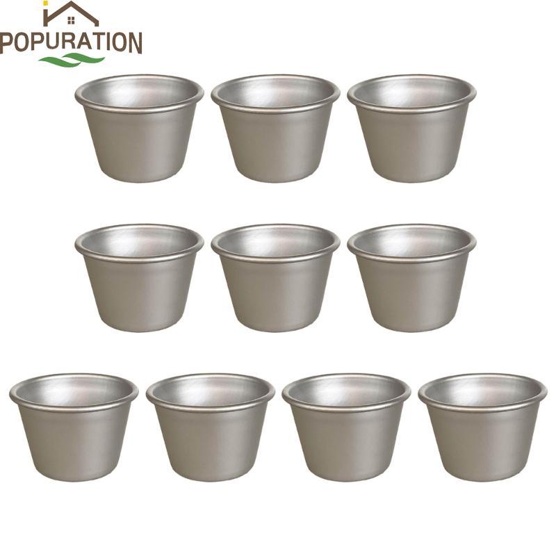 POP 10 ชิ้น Nonstick Western เค้กถ้วยแม่พิมพ์มัฟฟินดีบุกไข่ขนาดเล็ก Tart Moulds