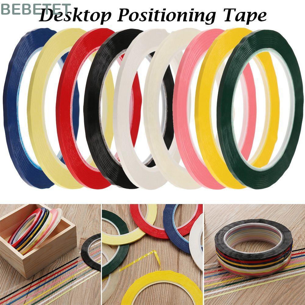 BEBEET 1 ชิ้น Marking Tape หลากสี DIY อุปกรณ์สํานักงาน 5S No Trace Whiteboard Warning Line