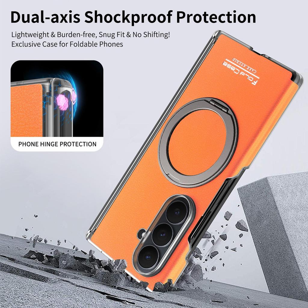 ซองหนังแม่เหล็กสําหรับ Honor Magic V6 V5 V3 Vs3 ผู้ถือแหวนหมุนได้กันกระแทก Anti-Drop พับโทรศัพท์ฝาครอบป้องกัน