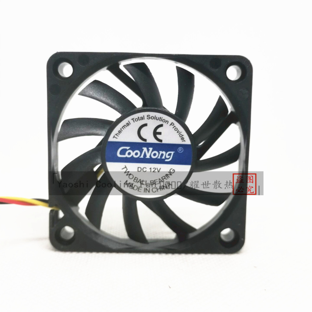 CROWN AGE06010B12M 12V 0.20 A 6010 6 ซม./ซม. 3 สายพัดลมเงียบ