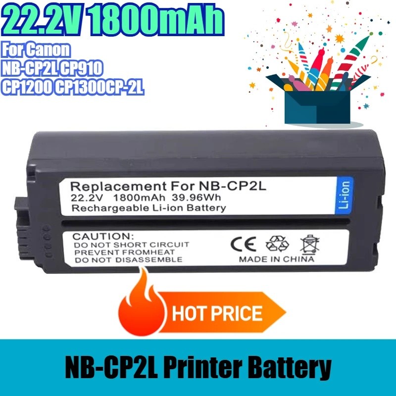 22.2V 1800mAh NB-CP2L แบตเตอรี่เครื่องพิมพ์,สําหรับ Canon NB-CP2L CP910 CP1200 CP1300CP-2L