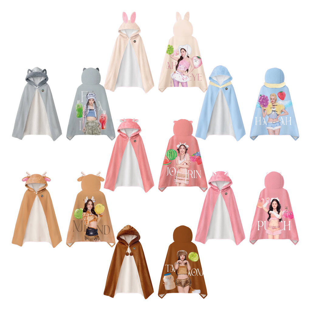 ผ้าห่มมีหมวก ซันซุ 4EVE ATLAS ผ้าคลุมลายสัตว์ Blanket Sunsu Hooded Clock Wonder Zoo VaniLand