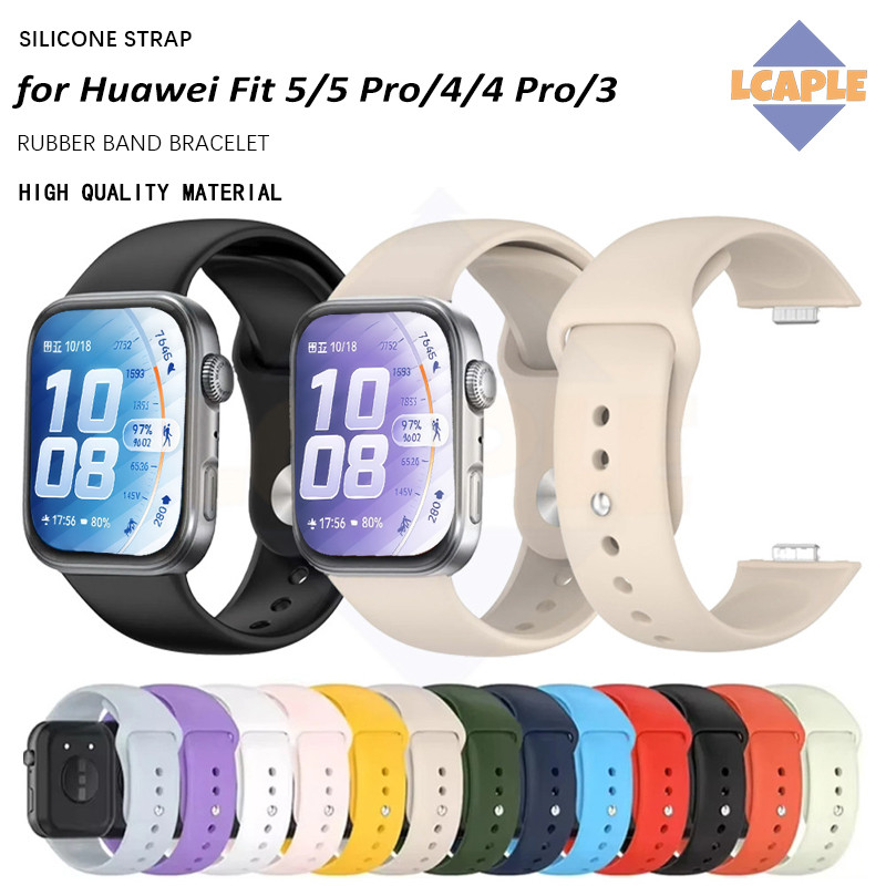 สายรัดกีฬาซิลิโคนสำหรับนาฬิกา for Smartwatch Huawei Watch Fit 5/5 Pro / 4/4 Pro สายรัดข้อมือยางสำหรับ for Huawei Fit 3
