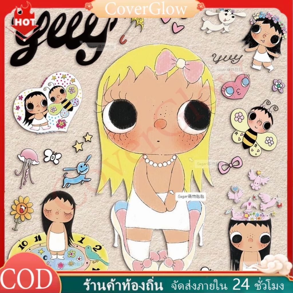 สติกเกอร์สำหรับเคสแท็บเล็ต: แมวน่ารัก, หมี, คุโรมิ, ทามาโมะ, สติกเกอร์รูปดาว