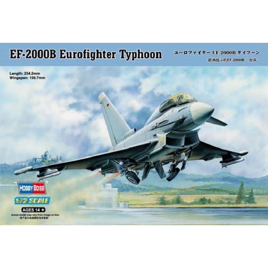 Hobbyboss 1/72 80265 EF-2000B Eurofighter Typhoon Aircraft Model Kit