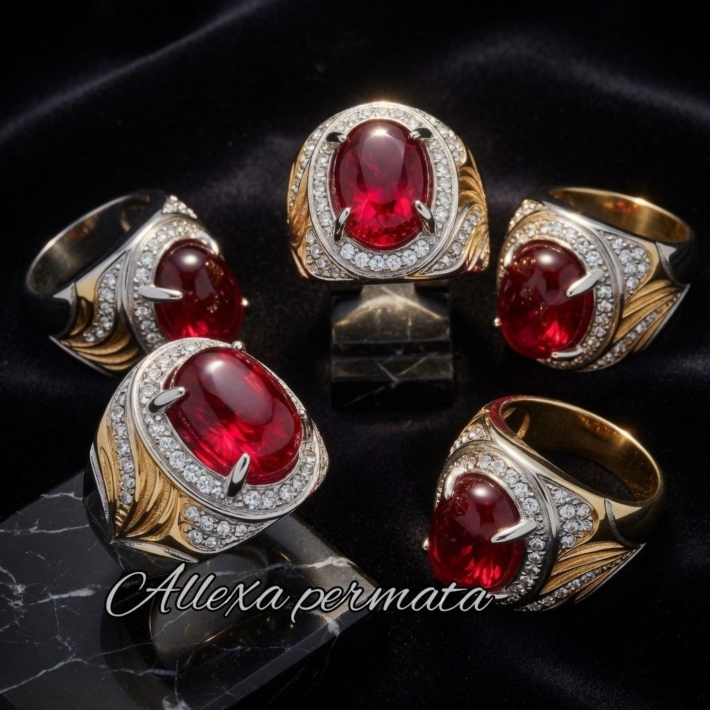 MERAH Cheapest Bangkok Siame Garnet Ring Stone