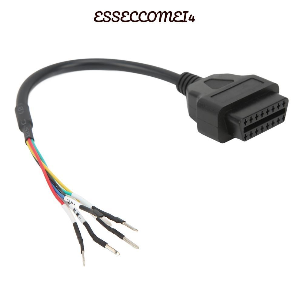 ESSECCOMEI4 OBD2 สายวินิจฉัย, 5 สายเปิดปลั๊กสาย OBD2 หญิงเชื่อมต่อ, Stable ABS 16 Pin OBD2 Jumper Te
