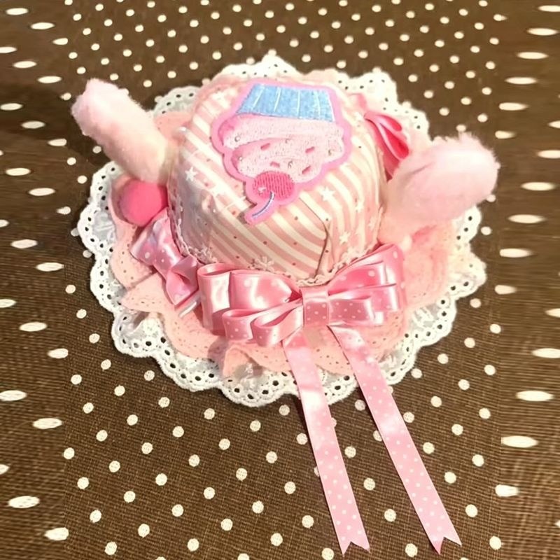 Lolita Ice Cream Hat lolita Headwear Clouds Sweetheart Accessories All-Match Foggy Spring Top Hat #G
