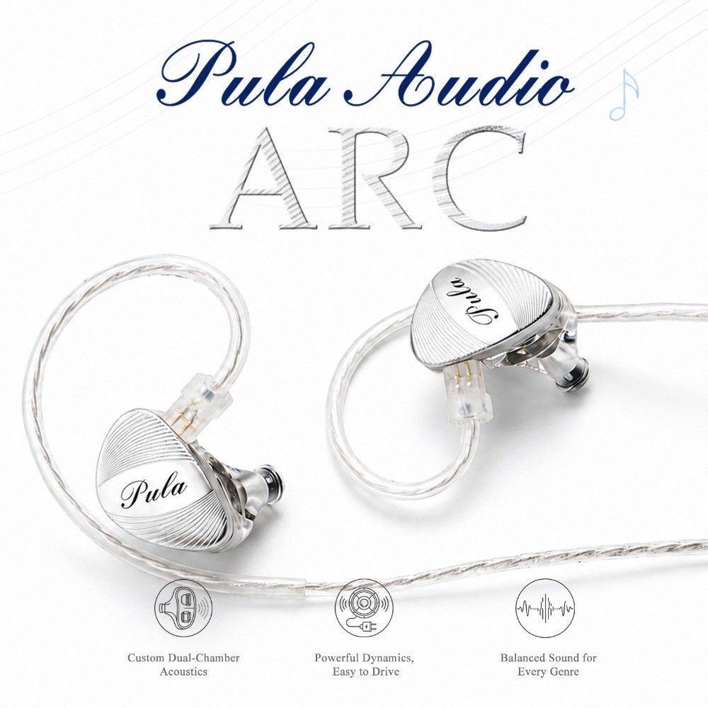 PULA ARC เอียร์บัดแบบมีสาย IEM 1DD 10 มม.PET Dynamic Driver Hi-Fi หูฟัง Featuring 3.5 มม./Type-C PUL