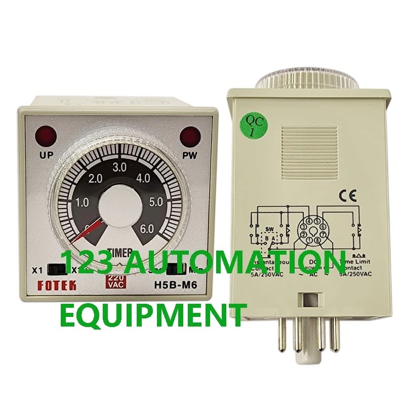 ของแท้ใหม่ FOTEK H5B-M1-24VDC M3-24VDC M6-24VDC M1-220V M3-220V M6-220V รีเลย์ตั้งเวลา