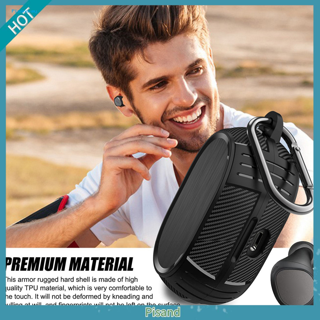 Pisand หูฟังป้องกันกรณี Shock-proof Anti-drop Soft TPU หูฟังไร้สายสําหรับ Jabra Elite 7 Pro/7 Active