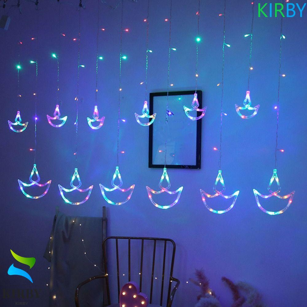 KIRBY Diwali Light, ปลั๊ก USB รูปหัวใจผ้าม่าน, Diwali ตกแต่ง Happy Diwali Brilliant Night String ไฟต