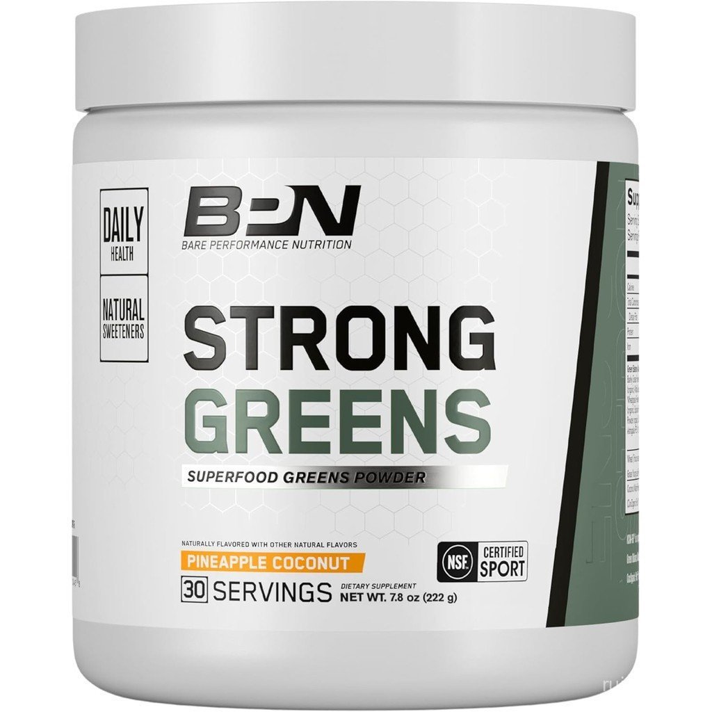 NUTRITION PERFORMANCE, BPN Strong Greens ซุปเปอร์ฟู้ดผง, ย่อยอาหารดีขึ้น, เพิ่มพลังงาน, รองรับระบบภู