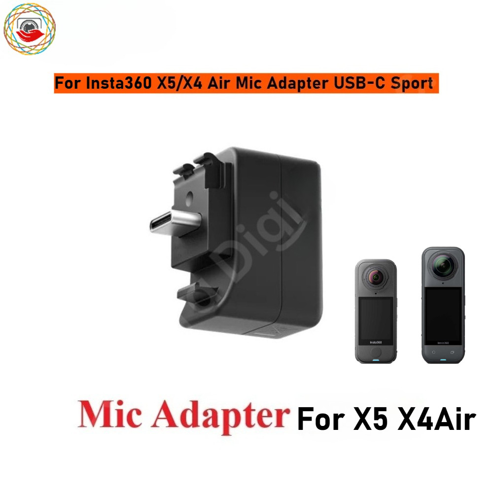 สําหรับ Insta360 X5/X4 Air Mic อะแดปเตอร์ USB-C กีฬาสําหรับ Insta 360 X5/X4 Air อุปกรณ์เสริมเดิม