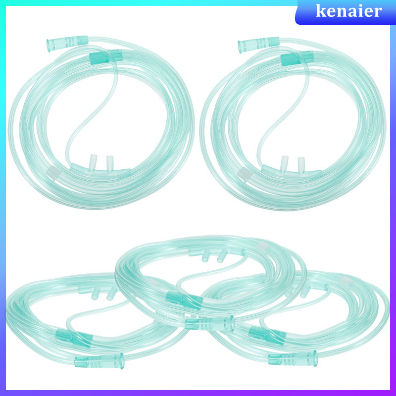 5 ชิ้นจมูกออกซิเจน Cannula มาตรฐานออกซิเจน Cannula ในครัวเรือนสะดวกจมูก Cannula kenaier