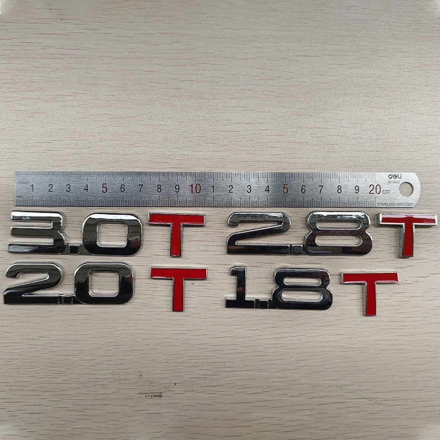3.0T/2.8T/2.0T/1.8T 3D Emblem 2.8 T Auto ด้านหลังป้ายสติกเกอร์สําหรับ VW JETTA Decal GTI 1pcs NXYS 9